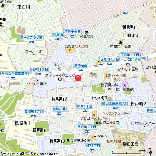 勝田昭和通支店（ひたちなか支店内へ移転）付近の地図